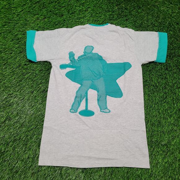 VTG 80s Elvis Presley T-Shirt Womens Small Single Stitch USA Made Ringer Tee - Picture 5 of 10